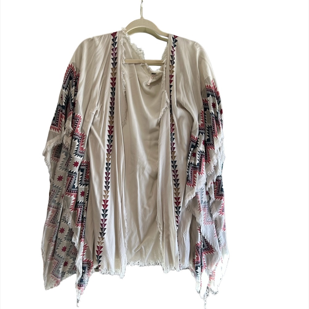 FREE PEOPLE AZTEC FRINGE CARDIGAN